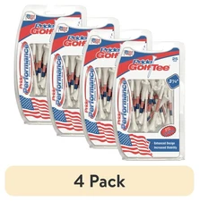 (4 pack) Pride Performance Flag Plastic Golf Tees 3.25", 25 Count
