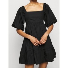 Faithfull the Brand Eryn Mini Dress Black Size 6 Medium