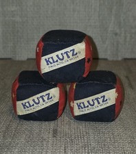 Vintage Klutz Cloth Hacky Sack Footbag Crushed Walnut Shell Set Of 3 80s