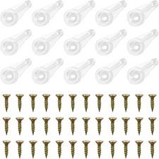 50 Pairs Glass Retainer Clips Kit Glass Cabinet Panel Clips with Screws for