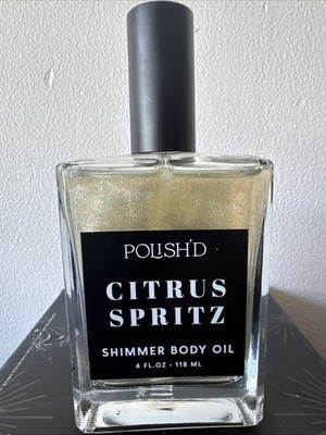 Polish'd Citrus Spritz Shimmer Body Oil infused 4oz Prom Special Event #7069-70