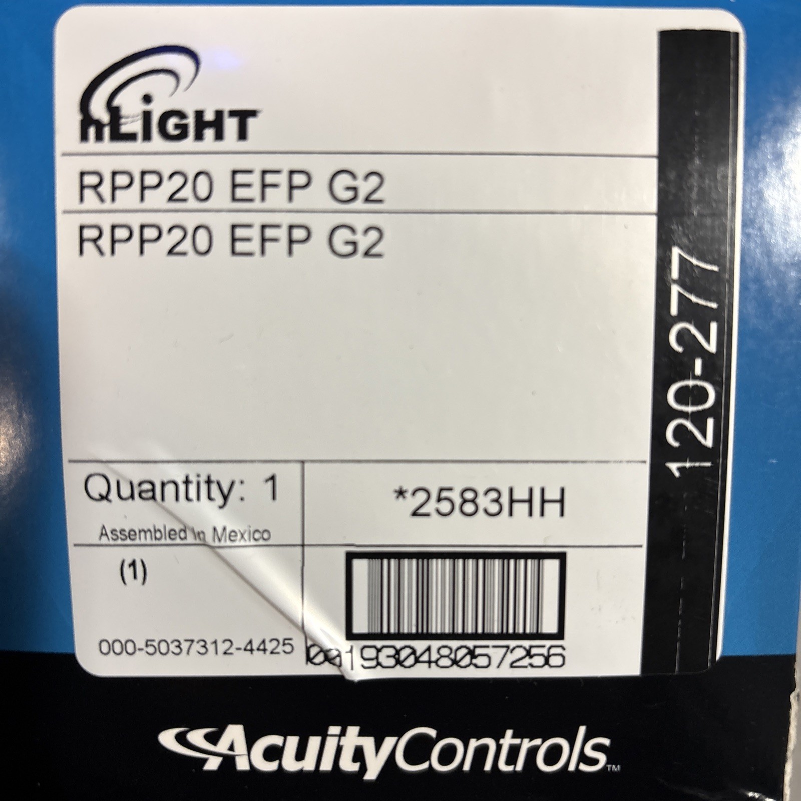 Acuity Nlight RPP20 D EFP G2 Power/Relay Pack Dimming Light