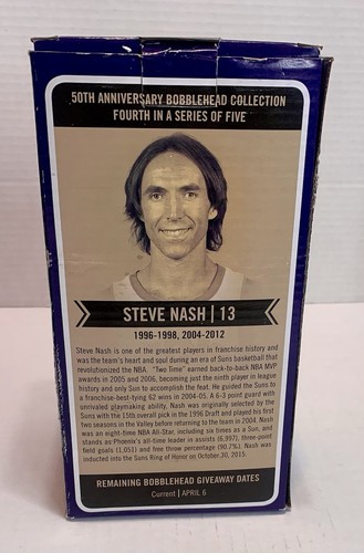 Steve Nash Bobblehead 50th Anniversary SGA Phoenix Suns - Picture 8 of 9