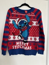 Disney Lilo  Stitch Sz: M Christmas Sweater Long Sleeve Merry Stitchmas