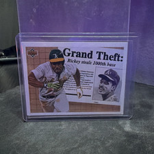 Upper Deck 1992 Rickey Henderson Grand Theft Insert #782 Oakland Athletics