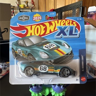 Hot Wheels XL 2026 El Segundo Coupe Diecast Car XL Metal Blue Yellow Red Black
