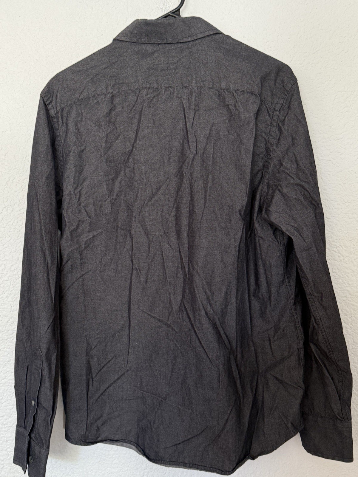 UNTUCKit Men's Button Down Shirt Solid Dark Gray … - image 3