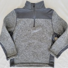 C9 by Champion Boy's Heather Gray Fleece, 1/4 Zip Sweatshirt, Size XS 4/5 
