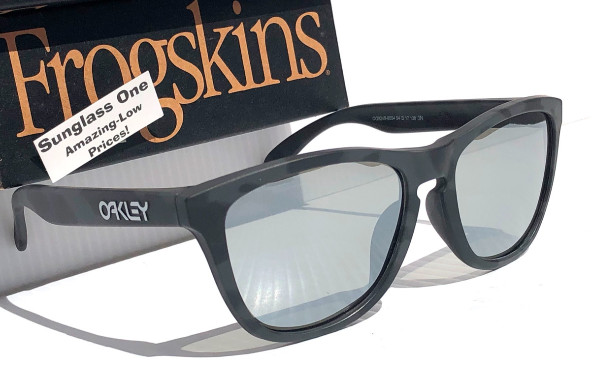 【ローズ】 Oakley FROGSKINS Matte Black Camo POLARIZED Galaxy Chrome Sunglass