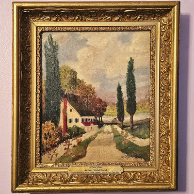 Arthur Vidal Diehl (1870-1929) Original Oil on Board by Listed American Artist  