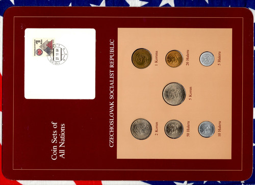 Coin Sets of All Nations Czechoslovakia 1969-1986 UNC 2 Korun 1986 1 Korun 1969