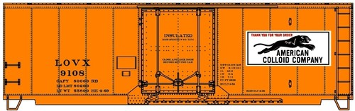 Kit escala HO Accurail 40' acero Boxcar American Colloid Company/LOVX #9108 | Zustand: New