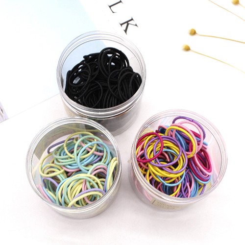 200 Pcs Colored Hair Band Child Little Elastic Ties Kids Ring Stretch - Picture 5 of 11