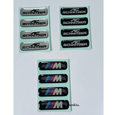4pcs FOR BMW M SPORT EPOXY BADGE STICKER EMBLEM DECAL AC SCHNITZER RUBBLE E90