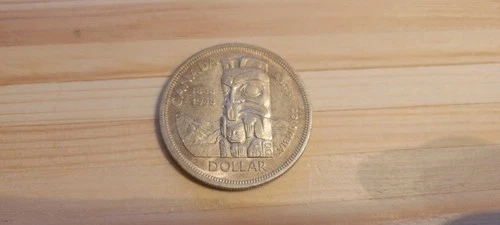 Canada 1958 1 Dollar $1 Canadian Silver Dollar Coin - 80% Silver - ASW .60oz