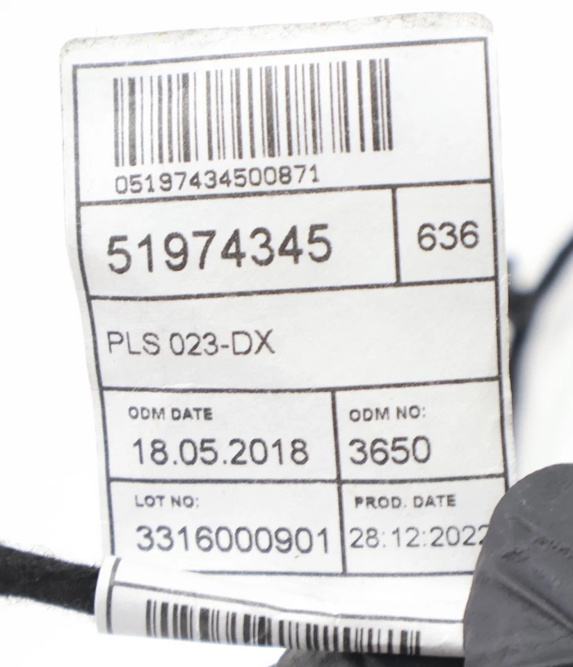 2015-22 RAM PROMASTER CITY TRASERO DERECHO PUERTA CORREDERA CABLEADO ARNÉS OEM Foto 4 de 4