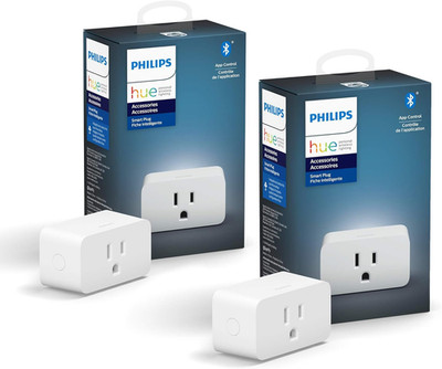 Philips Hue Smart Plug, White - 2 Pack - Turns Any Light into a Smart Light - Co