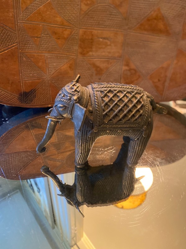 Indian Asian Metal brass bronze Dhokra  elephant