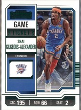 2023 Panini Contenders #52 Game Ticket Green Shai Gilgeous-Alexander OKC Thunder