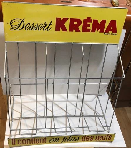 Vintage French Dessert Krema Metal Candy Display