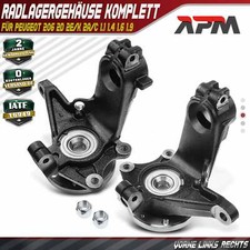 2x Achsschenkel Radlagergehäuse komplett Vorne L+R für Peugeot 206 2D 2E/K 2A/C