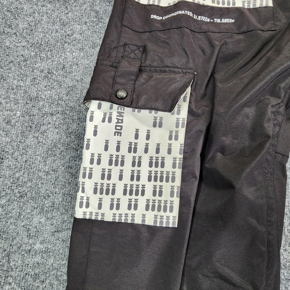 手榴弹疲劳项目雪裤小号黑色货物口袋滑雪板滑雪 — 第 4/4 张图片