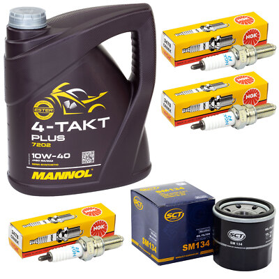 Öl Set Inspektion 4L für Triumph Tiger 1050 115NG NH 2007-21 Ölfilter Zündkerzen