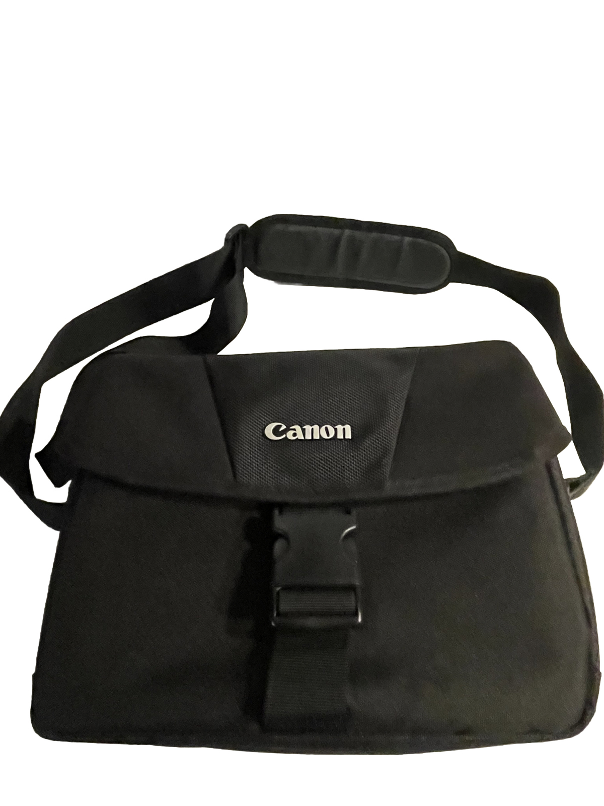 Canon Camera Bag Black Nylon with Dividers Canvas Case Nice Shoulder