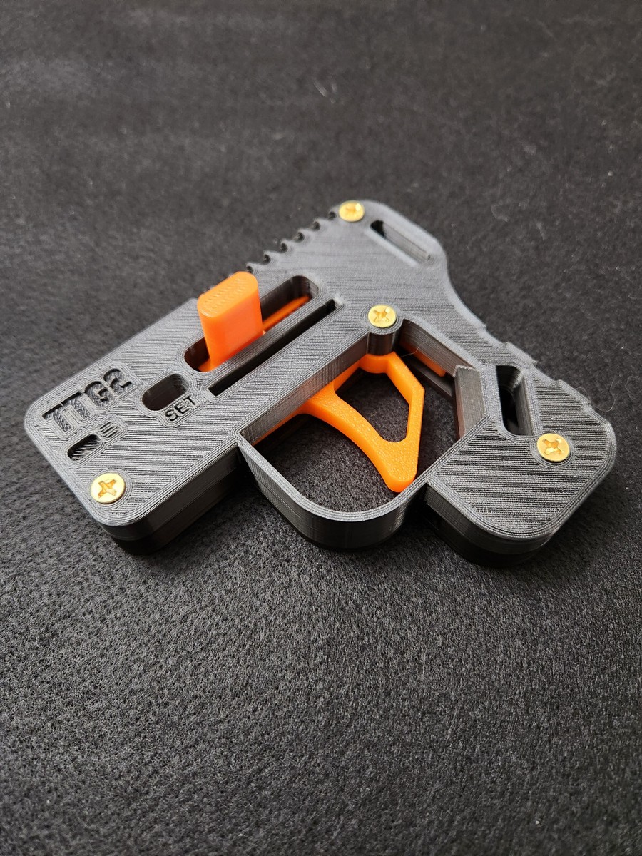 3D-Printed Tic Tac Gun Toy Model TTG2 Customizable Colors w