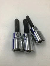 QTY 3 PROTO SAE 3/8" Hex Allen Socket Bit  1/2" Drive 5441-3/8 Chrome Polished