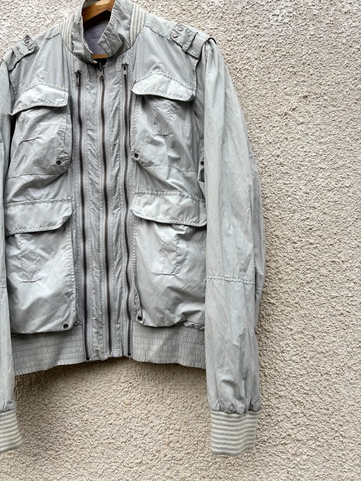 Chaqueta de bombardero ligera reversible de colección Crazy años 90 Roberto Cavalli Archive Cargo Foto 3 de 4