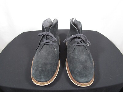 The Generic Man Black Suede Lace Up Chukka Boots Men Sz 44.5  display picture 1