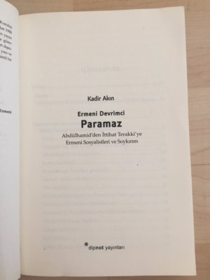 Ermeni Devrimci Kadir Akin- TURKISH; Armenian Revolutionary PARAMAZ-  Genocide