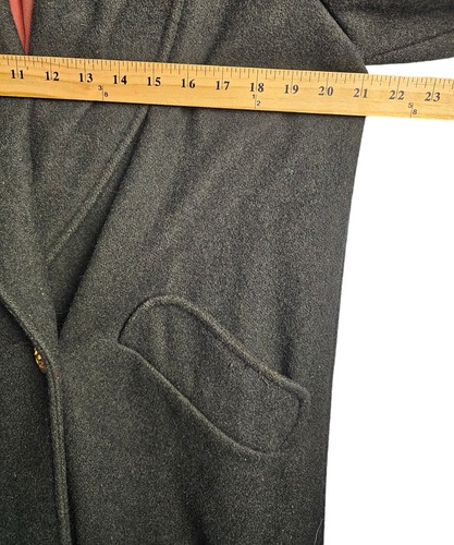 Vtg New York Girl Long Wool Coat Womens 10 Double Breasted Lions Head Buttons - Picture 9 of 14