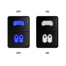 Dual Push Switch Wlightbar And Driving Light For Toyota Fog Drl - 33mm X 22mm