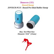 Dancers 15 Round Teacher Stamp JYP PC15 Pre-Inked Rubber Stamp