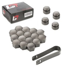 20x Abdeckkappen Radschraubenkappen Set 17 mm Grau Diebstahlhemmend für RENAULT