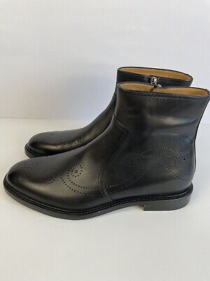 GUCCI MEN BLACK LEATHER ZIPPER BOOTS SIZE 8 US 8.5 | eBay GUCCI MEN BLACK LEATHER ZIPPER BOOTS SIZE 8 US 8.5 | eBay