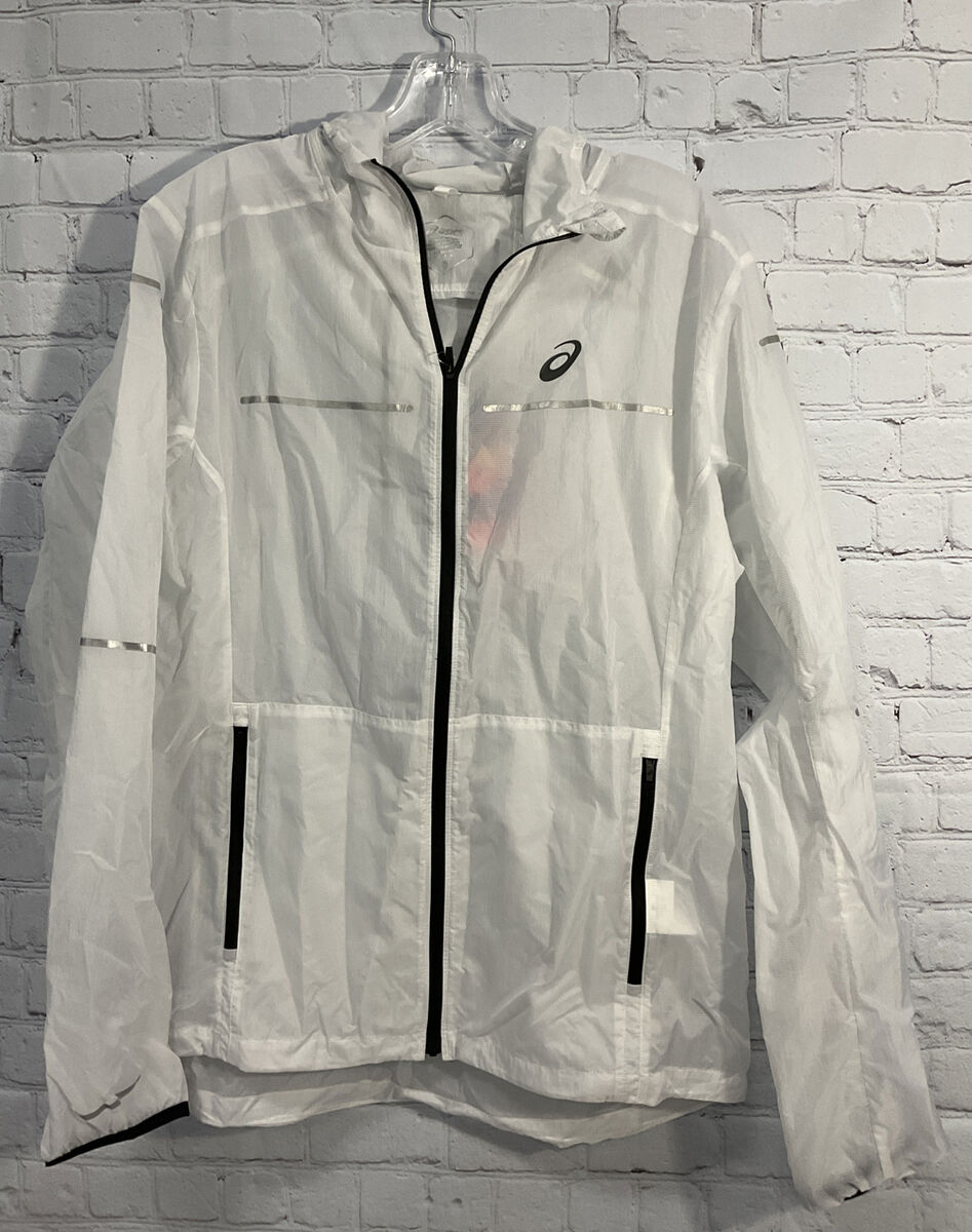 Asics Lite Runner's Roost Performance White Jacket Size Asics Lite Runner's Roost Performance White Jacket Size