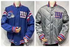 NWT New York Giants Men's G-III Challenger Reversible Letterman Jacket Size L