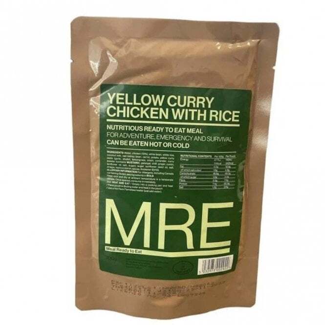 MRE Ready to Eat Yellow Curry Chicken With Rice