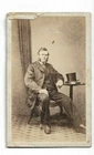 CDV- Seated gentleman with top hat; by JE Thompson, Bath, Somerset  F36