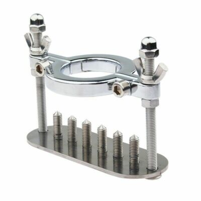 Stainless Steel Spiked CBT Ball Stretcher Testicle CLAMP Pulling Down Scrotum
