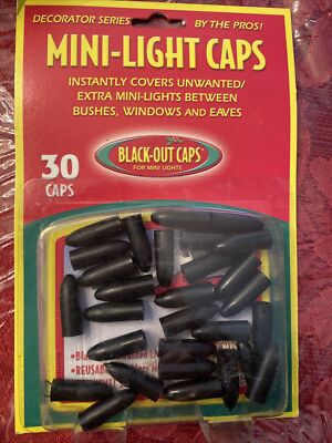 Sets 30,60,etc Mini Light Blackout Caps for Christmas lighting design block out
