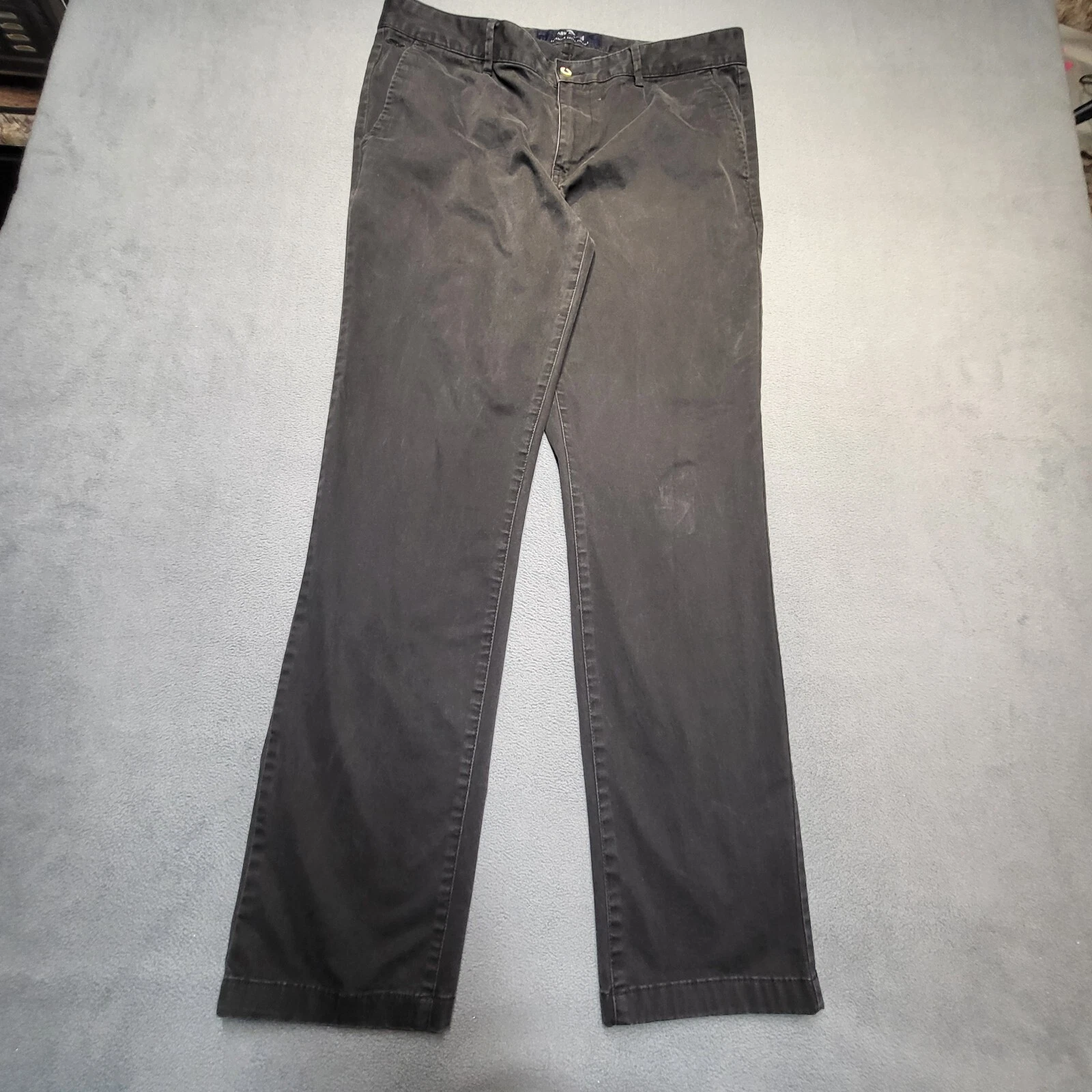 Park Avenue Pants Mens 34x30 Black Dress Casual Low Rise Taper Chino