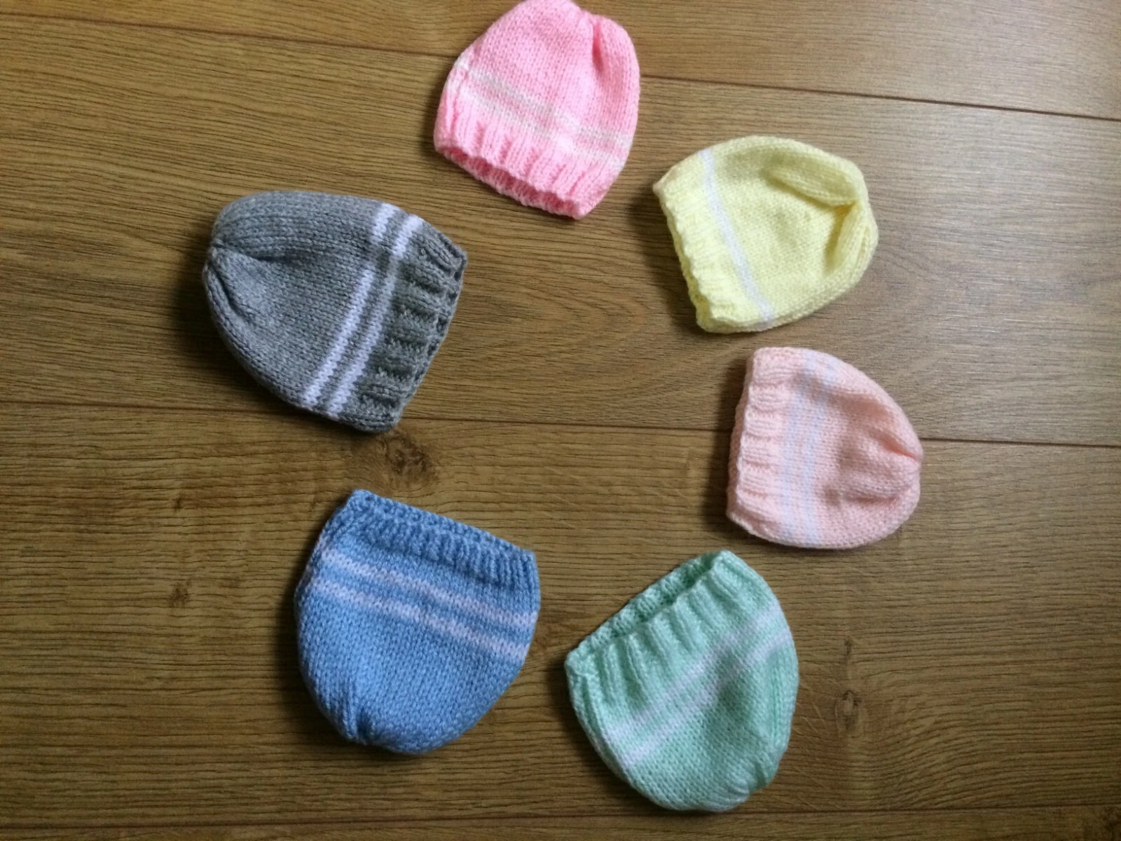 Blue Boy/Girls Early/Newborn Baby’s hats Bundle of 6