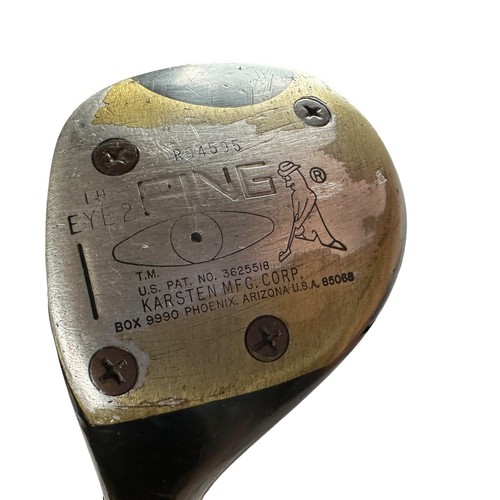 Vtg Karsten Ping Eye 2 Black Dot Golf Driver 1 Wood Heel Toe Balance Stiff 42.5” - Picture 2 of 10