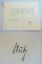Legal historian Ulrich STUTZ (1868-1938): signed Certificate University of Berlin 1932