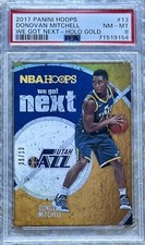 2017 PANINI HOOPS WE GOT NEXT HOLO GOLD /10 DONOVAN MITCHELL RC PSA 8