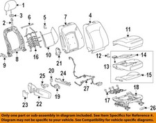 GM OEM 2013 Regal Passenger Seat Components-Seat Back Cover 22958419